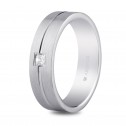 Argolla de matrimonio en plata 5,5mm circonita confort (5755153N)
