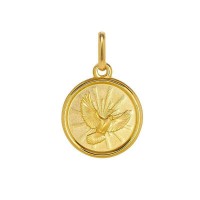 Medalla de plata chapeada en oro con la imagen del Espíritu Santo (1260476D)