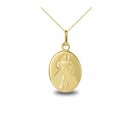 Medalla de oro 14k Cristo de la Divina Misericordia (10384773)