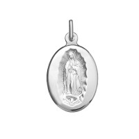 Medalla ovalada oro blanco Virgen de Guadalupe (1B38255)