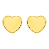 Aretes de oro 14k Corazón amarillo (0142/0)