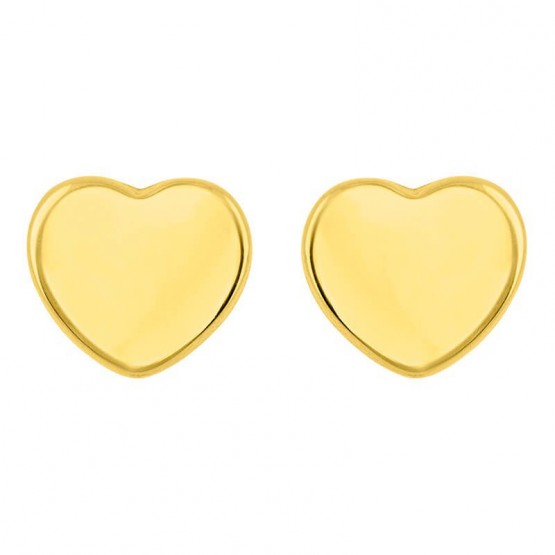 Aretes de oro 14k Corazón amarillo (0142/0)