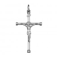 Cruz de plata 1ªLey con Cristo (23101)