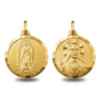 Escapulario de oro con la V. Guadalupe y el Sagrado Corazón (1000614)