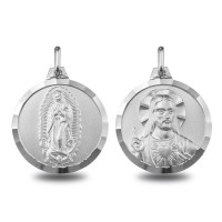 Escapulario de plata 1ªLey con la V. Guadalupe y el Sagrado Corazón (1000614)