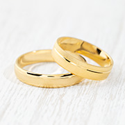 Argollas de matrimonio de oro amarillo